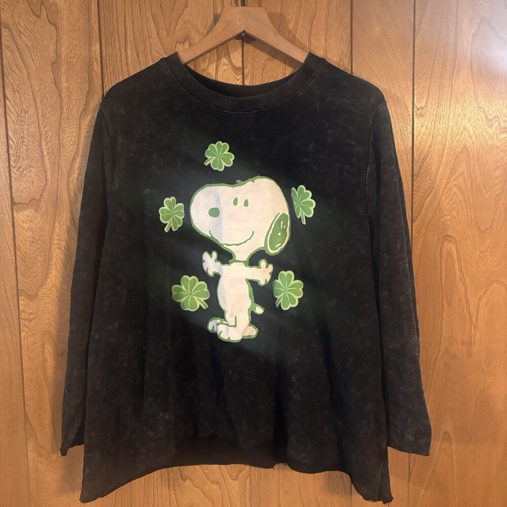 Peanuts Snoopy Woodstock Tie Dye Pullover Sweatshirt Women 3XL Cotton Blend